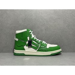 GT Amiri Skel High low Top Sneakers Green White