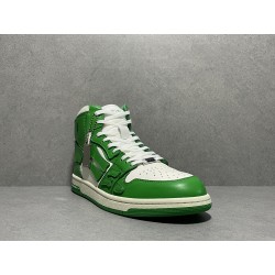 GT Amiri Skel High low Top Sneakers Green White