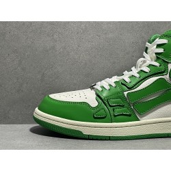 GT Amiri Skel High low Top Sneakers Green White