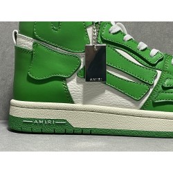 GT Amiri Skel High low Top Sneakers Green White