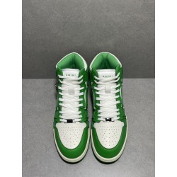 GT Amiri Skel High low Top Sneakers Green White