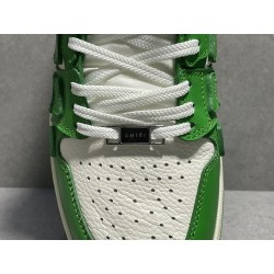 GT Amiri Skel High low Top Sneakers Green White