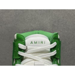 GT Amiri Skel High low Top Sneakers Green White