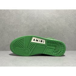 GT Amiri Skel High low Top Sneakers Green White