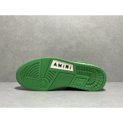 GT Amiri Skel High low Top Sneakers Green White