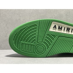GT Amiri Skel High low Top Sneakers Green White