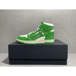 GT Amiri Skel High low Top Sneakers Green White