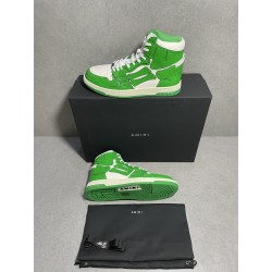 GT Amiri Skel High low Top Sneakers Green White