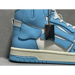 GT Amiri Skel High low Top Sneakers Powder Blue UNC