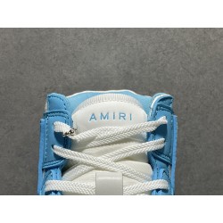 GT Amiri Skel High low Top Sneakers Powder Blue UNC