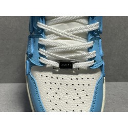 GT Amiri Skel High low Top Sneakers Powder Blue UNC