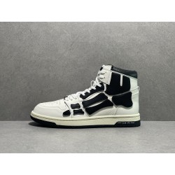 GT Amiri Skel High low Top Sneakers White Black