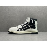 GT Amiri Skel High low Top Sneakers White Black