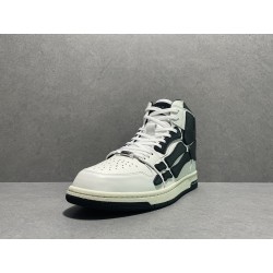 GT Amiri Skel High low Top Sneakers White Black