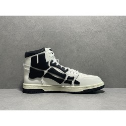 GT Amiri Skel High low Top Sneakers White Black