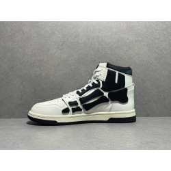 GT Amiri Skel High low Top Sneakers White Black