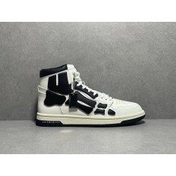 GT Amiri Skel High low Top Sneakers White Black