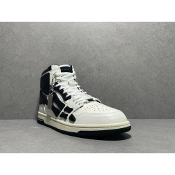 GT Amiri Skel High low Top Sneakers White Black