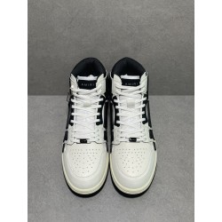 GT Amiri Skel High low Top Sneakers White Black