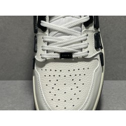 GT Amiri Skel High low Top Sneakers White Black