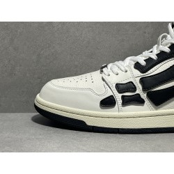 GT Amiri Skel High low Top Sneakers White Black