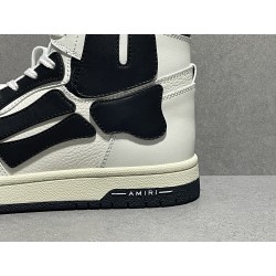 GT Amiri Skel High low Top Sneakers White Black