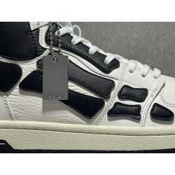 GT Amiri Skel High low Top Sneakers White Black