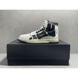 GT Amiri Skel High low Top Sneakers White Black