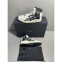 GT Amiri Skel High low Top Sneakers White Black