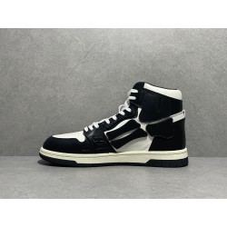 GT Amiri Skel High Top Sneakers Black White