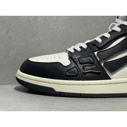 GT Amiri Skel High Top Sneakers Black White