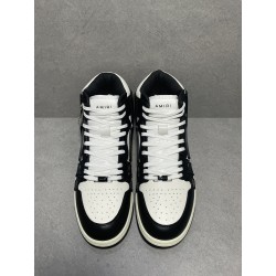 GT Amiri Skel High Top Sneakers Black White