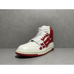 GT Amiri Skel High Top Sneakers White Red