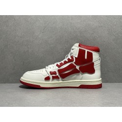 GT Amiri Skel High Top Sneakers White Red