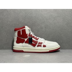 GT Amiri Skel High Top Sneakers White Red