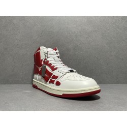 GT Amiri Skel High Top Sneakers White Red