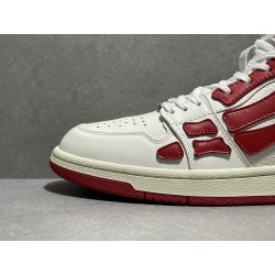 GT Amiri Skel High Top Sneakers White Red