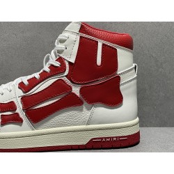 GT Amiri Skel High Top Sneakers White Red