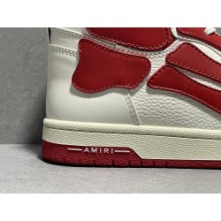 GT Amiri Skel High Top Sneakers White Red