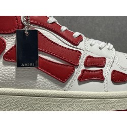 GT Amiri Skel High Top Sneakers White Red