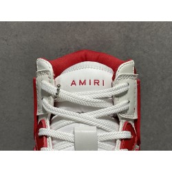 GT Amiri Skel High Top Sneakers White Red