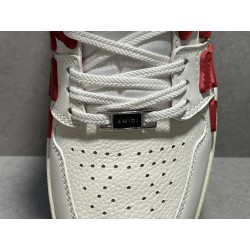 GT Amiri Skel High Top Sneakers White Red