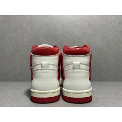 GT Amiri Skel High Top Sneakers White Red