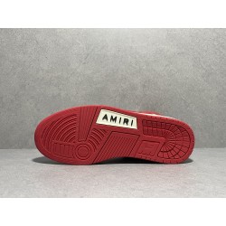 GT Amiri Skel High Top Sneakers White Red