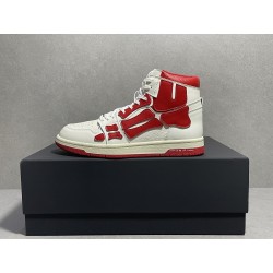 GT Amiri Skel High Top Sneakers White Red