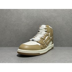 GT Amiri Skel High Top Sneakers Tan