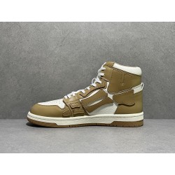 GT Amiri Skel High Top Sneakers Tan