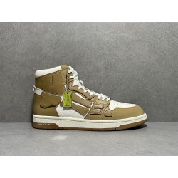 GT Amiri Skel High Top Sneakers Tan