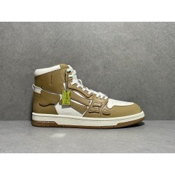 GT Amiri Skel High Top Sneakers Tan