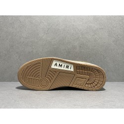 GT Amiri Skel High Top Sneakers Tan
